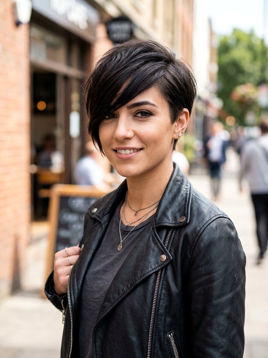 Textured Pixie With Long Bangs - 20 soft goth haircut ideas - 20 soft goth haircut ideas