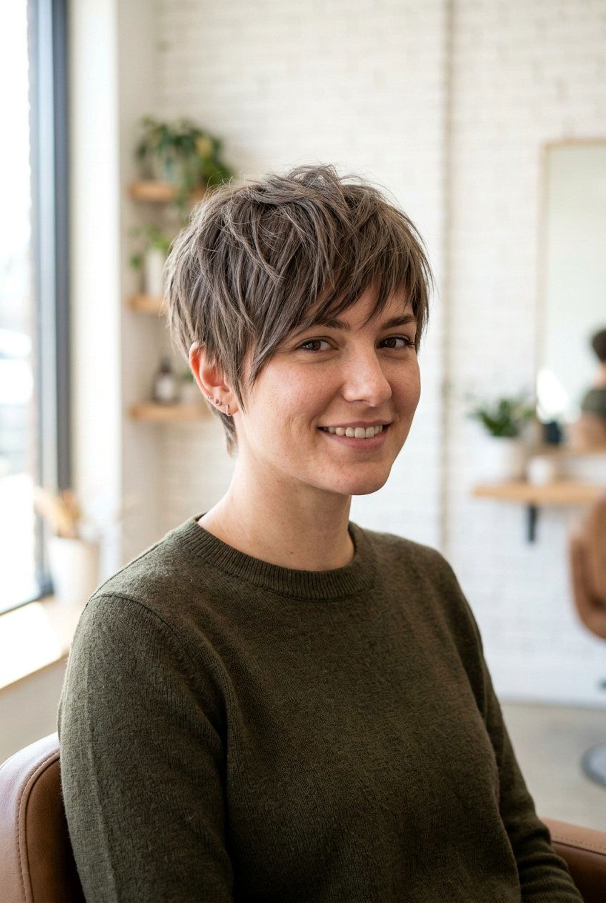 Textured Pixie With Long Bangs - 20 pixie with long bangs - 20 pixie with long bangs