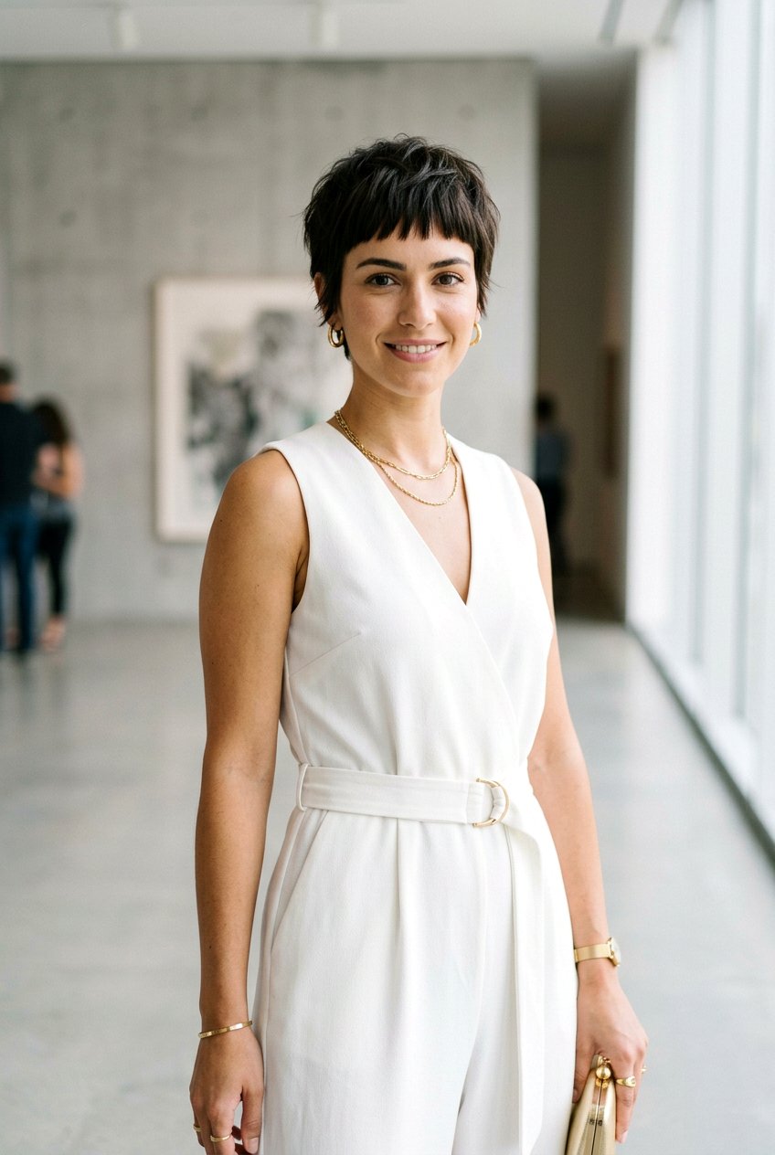 Textured Pixie With Micro Fringe - 20 wedding guest hairstyle for women with bangs