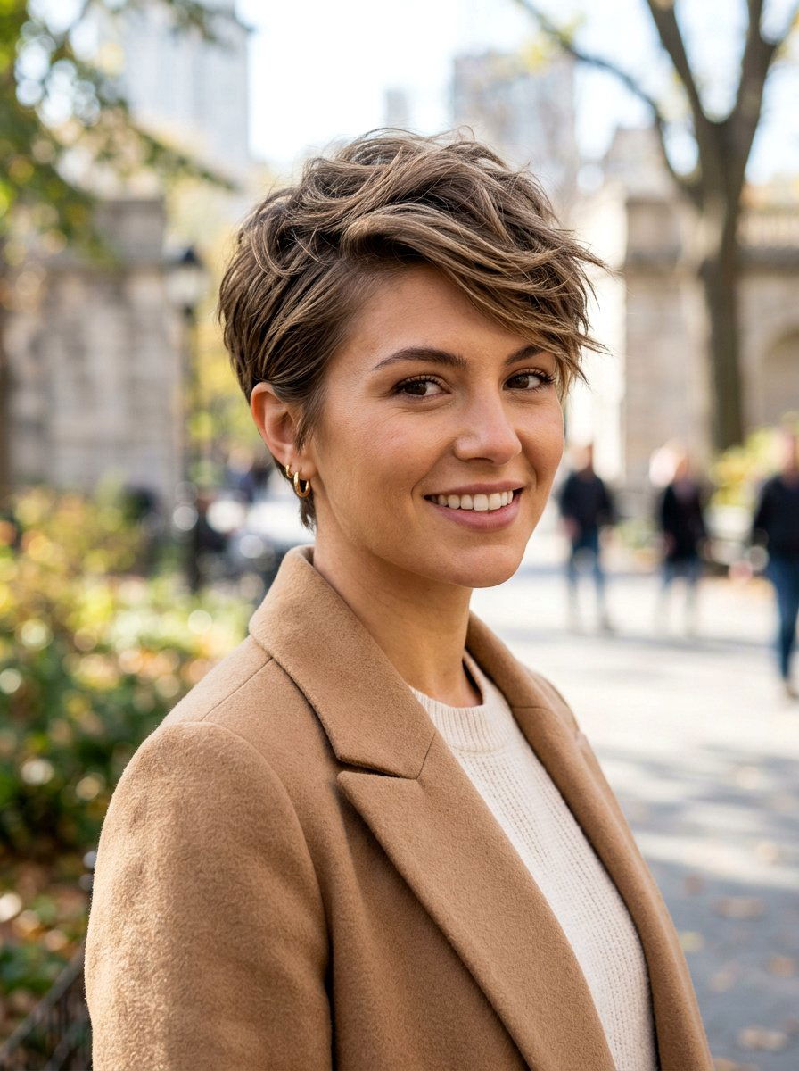 Textured Pixie with Wax - 20 quick office hairstyle for short hair - 20 quick office hairstyle for short hair