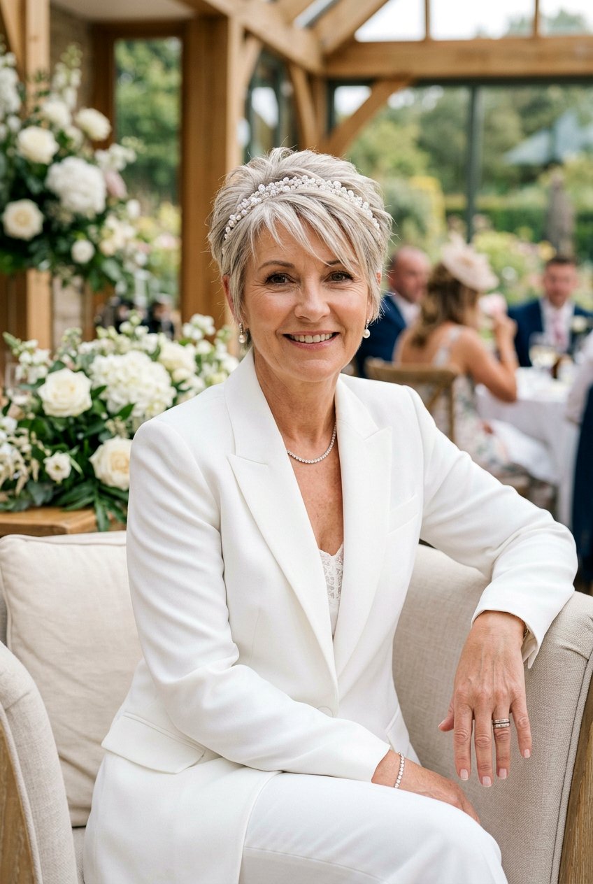 Textured Pixie - 20 bridal hairstyle for mature bride - 20 bridal hairstyle for mature bride