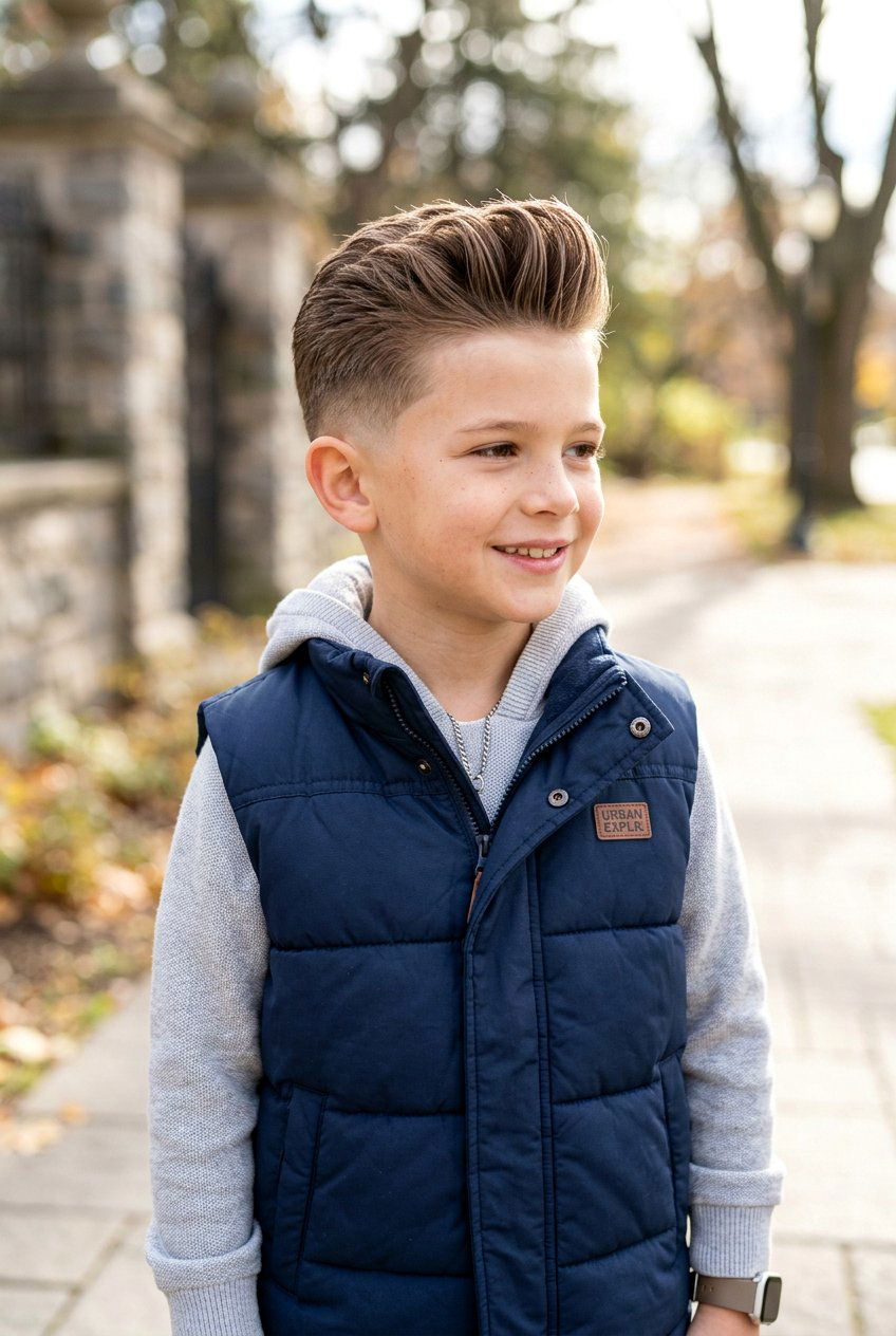 Textured Pompadour - 20 boys haircut for thin fine hair - 20 boys haircut for thin fine hair