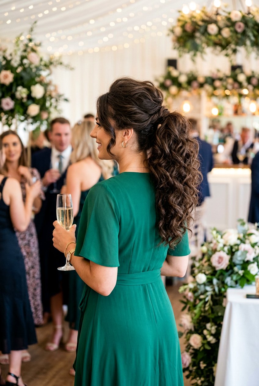 Textured Ponytail For Reception Guest - 20 reception hairstyles for guests - 20 reception hairstyles for guests