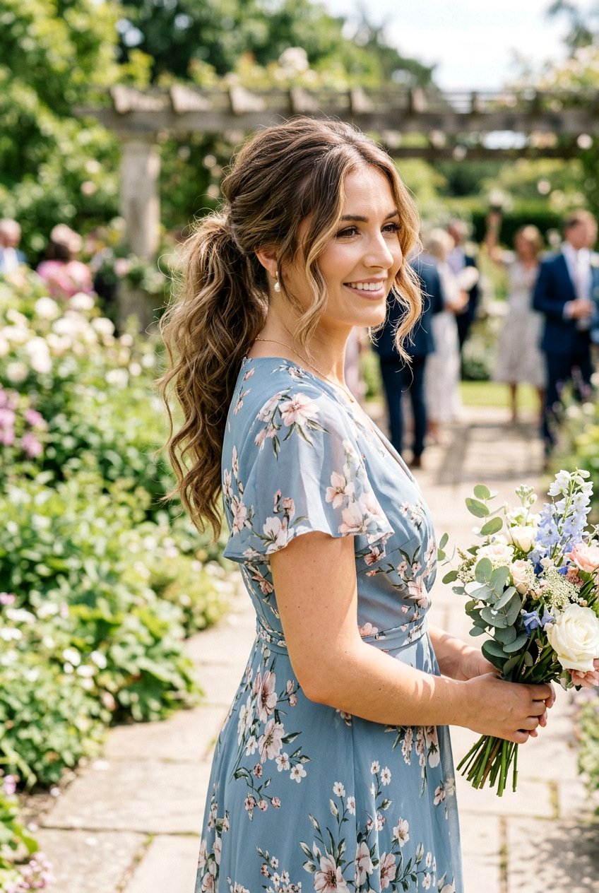 Textured Ponytail With Beachy Waves - 20 bridesmaid ponytail with waves - 20 bridesmaid ponytail with waves