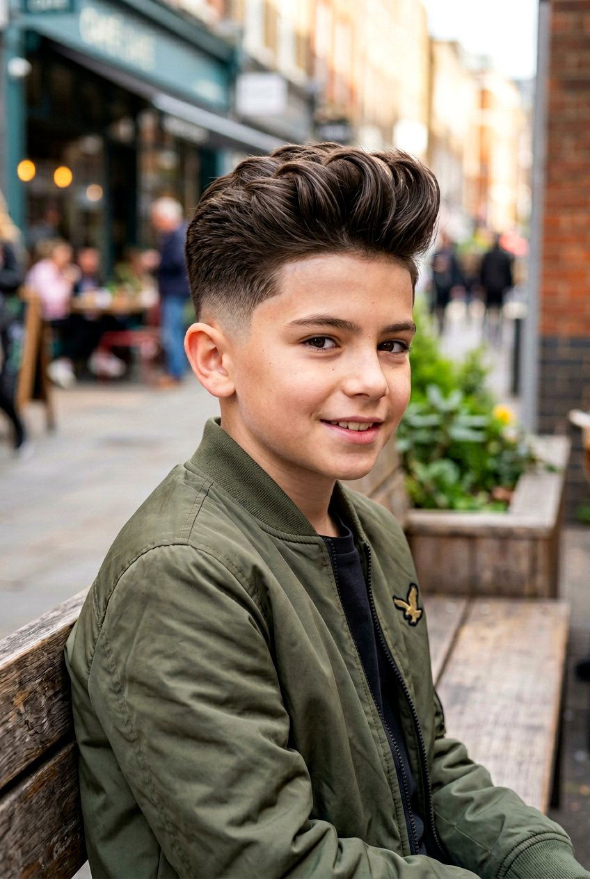Textured Quiff Fade - 20 boys haircut for cowlick - 20 boys haircut for cowlick