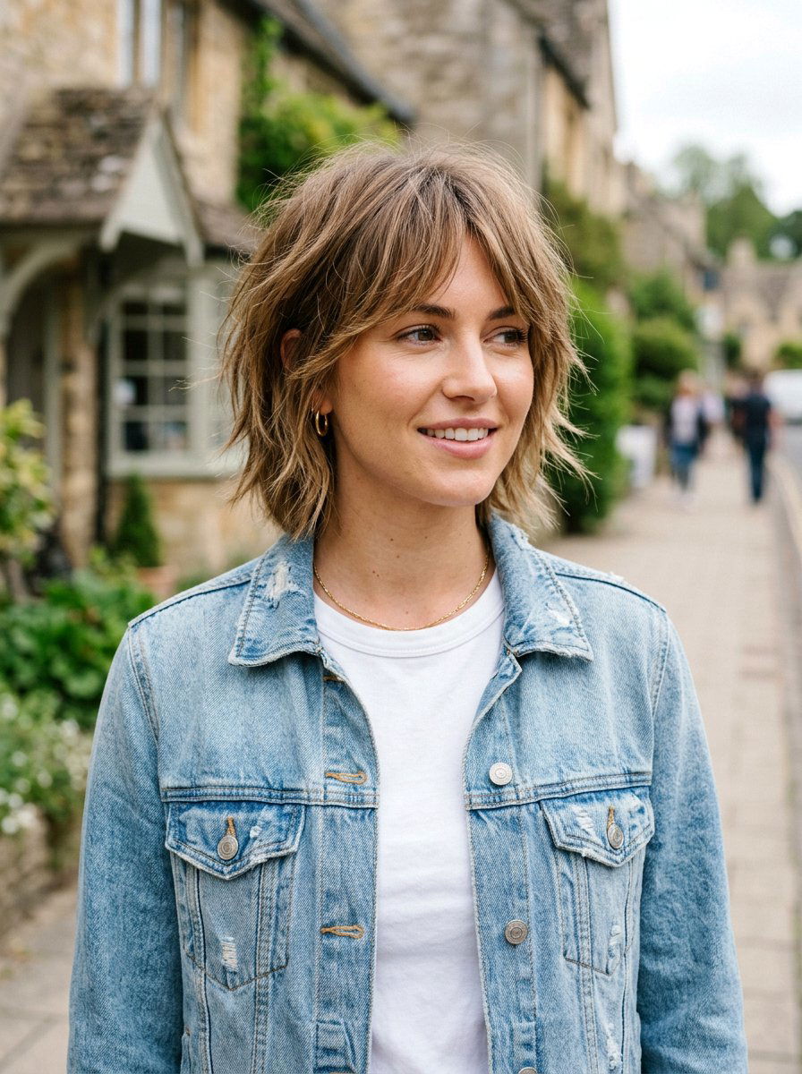 Textured Razor Cut Shag Bob - 20 short razor haircut for women - 20 short razor haircut for women