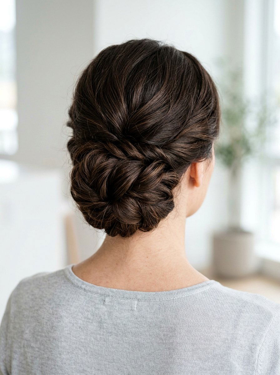 Textured Sculpted Bun For Thick Hair - 20 sculpted bun hairstyle - 20 sculpted bun hairstyle