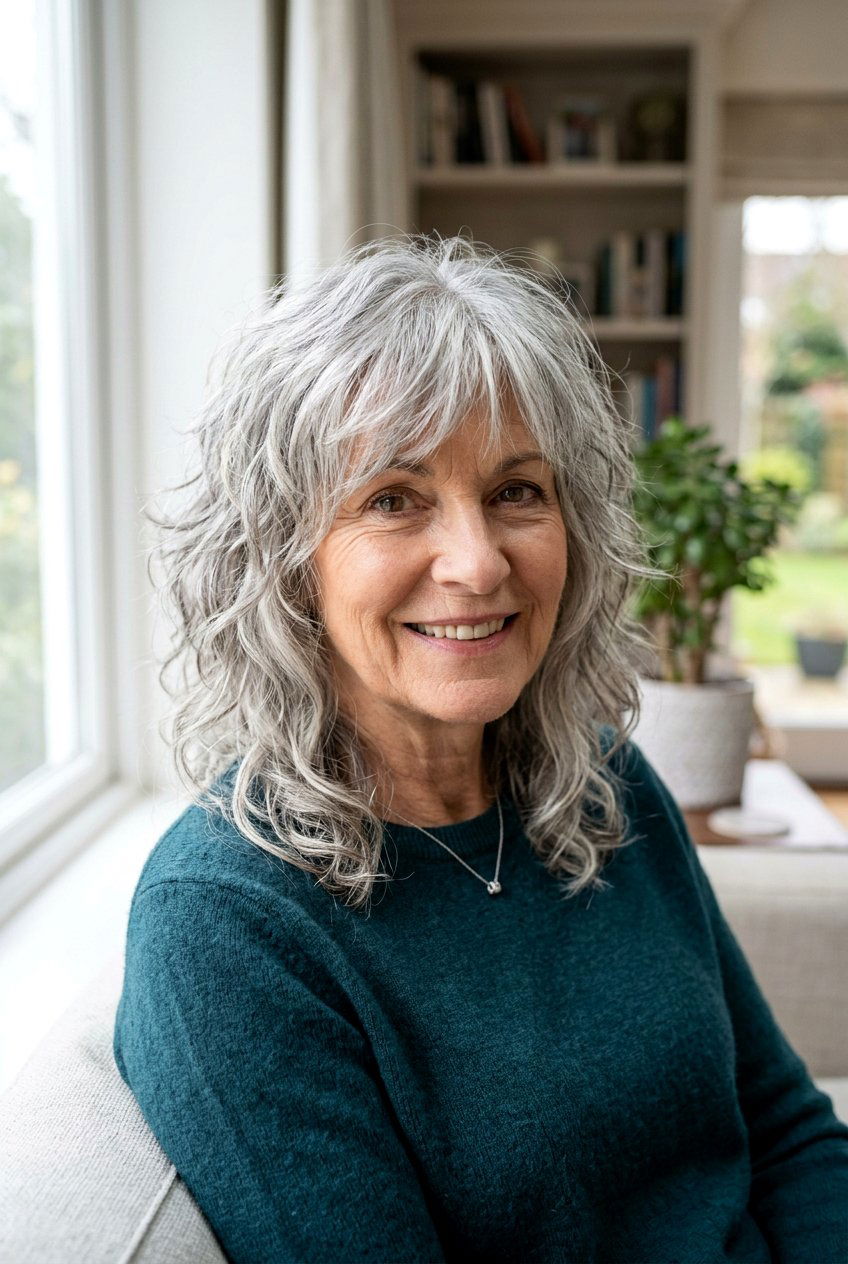 Textured Shag Haircut - 20 no fuss haircuts for older women - 20 no fuss haircuts for older women