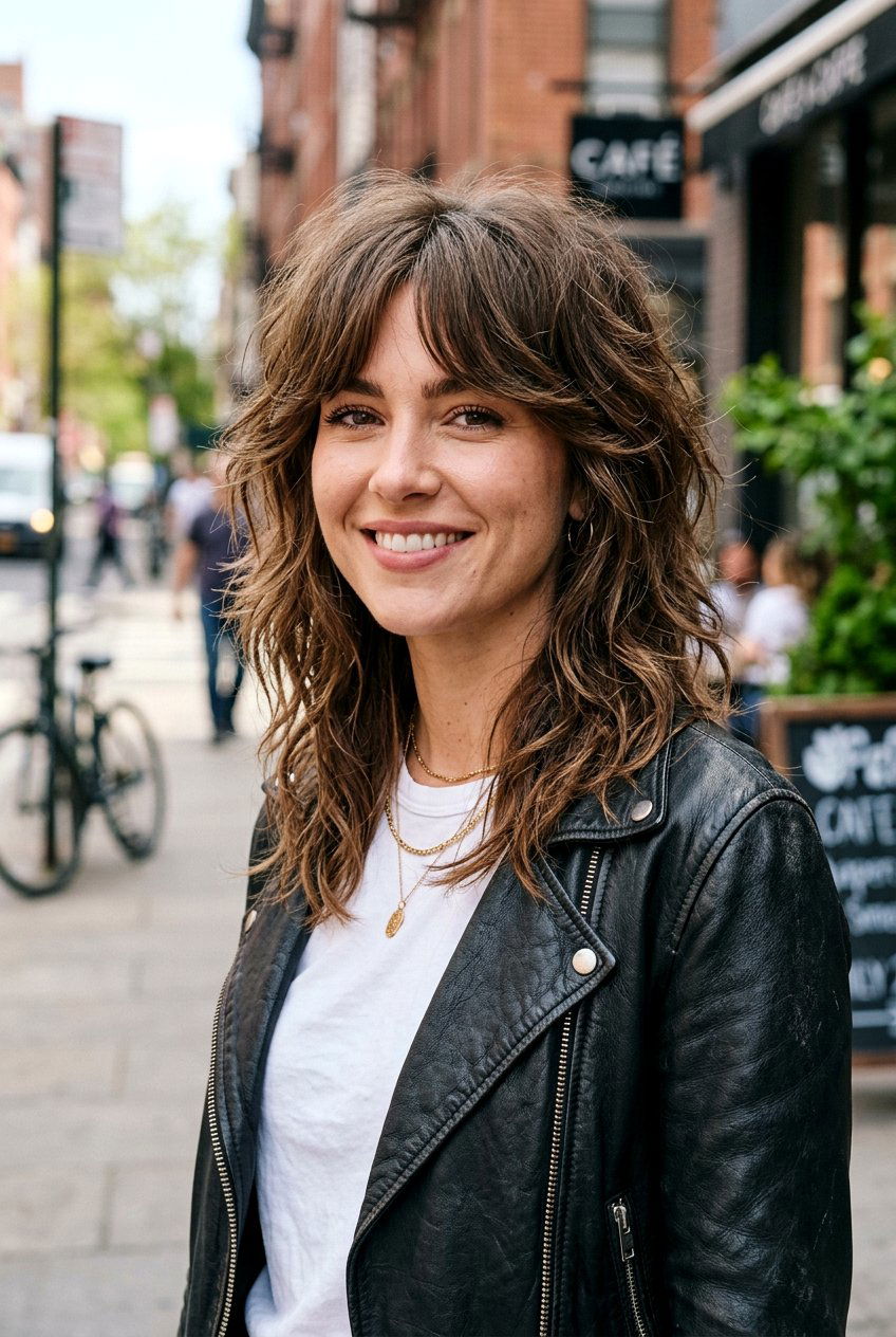 Textured Shag Haircut - 20 hairstyle for postpartum baby hairs - 20 hairstyle for postpartum baby hairs