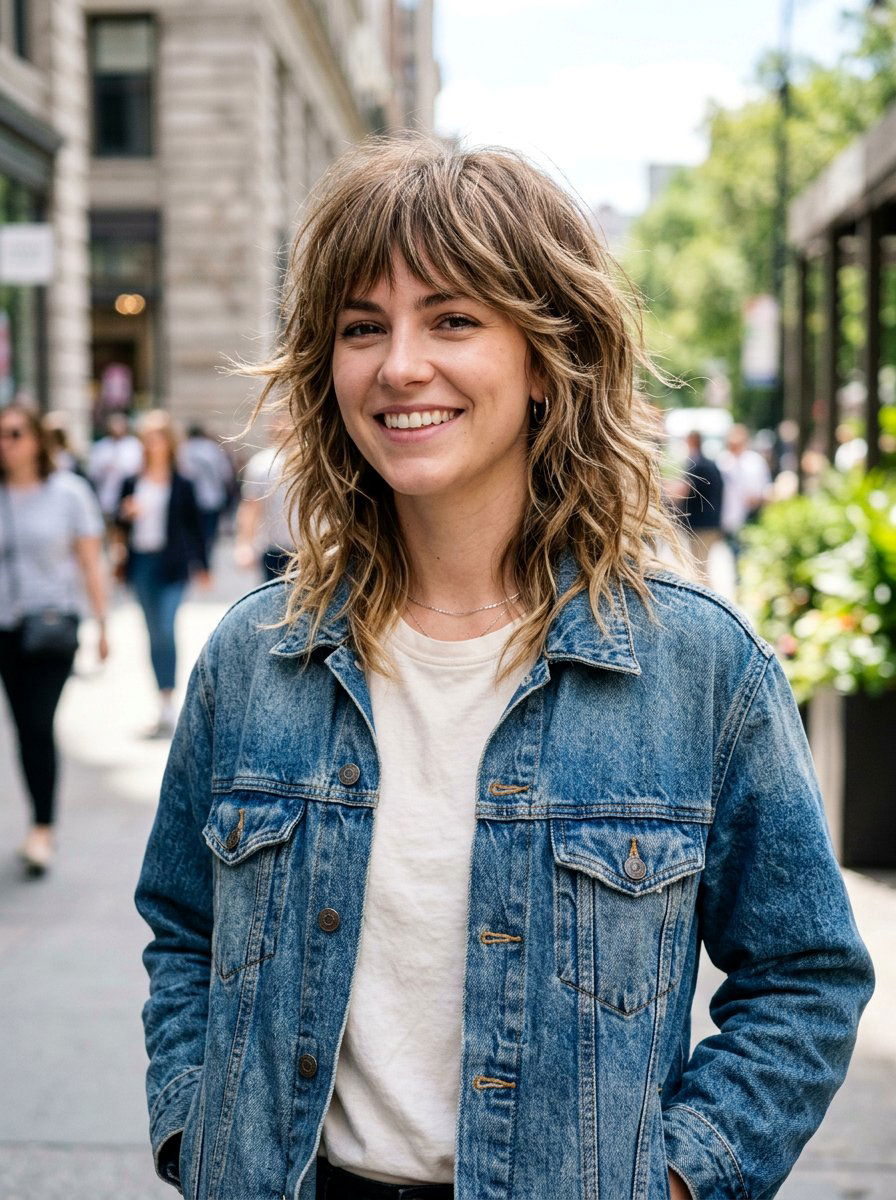 Textured Shag Haircut - 20 hairstyle to balance broad shoulders women - 20 hairstyle to balance broad shoulders women