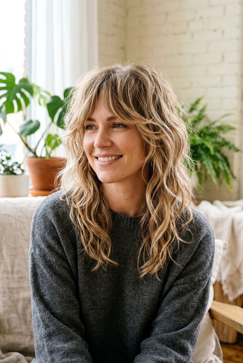 Textured Shag With Face Frame - 20 face framing layers haircut - 20 face framing layers haircut