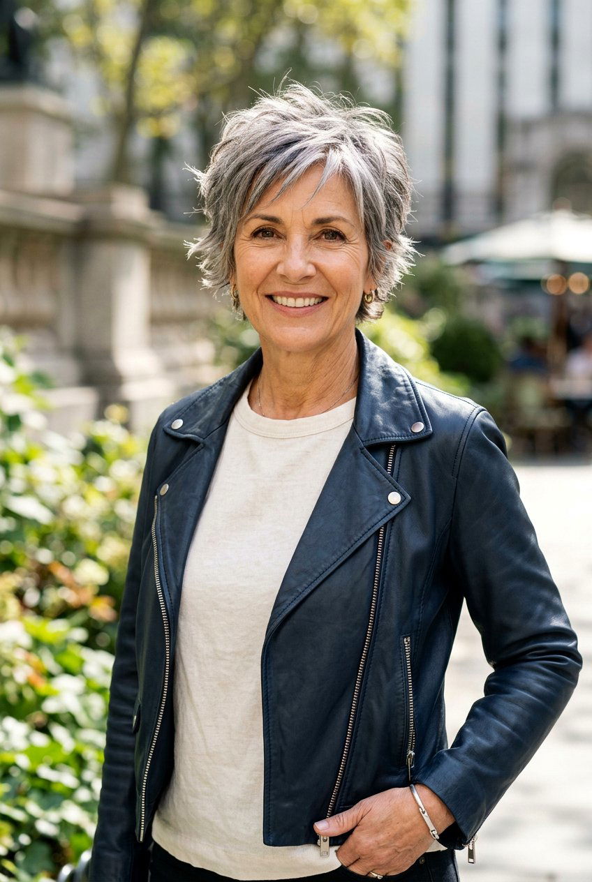 Textured Short Crop Haircut - 20 best mature women haircut ideas - 20 best mature women haircut ideas