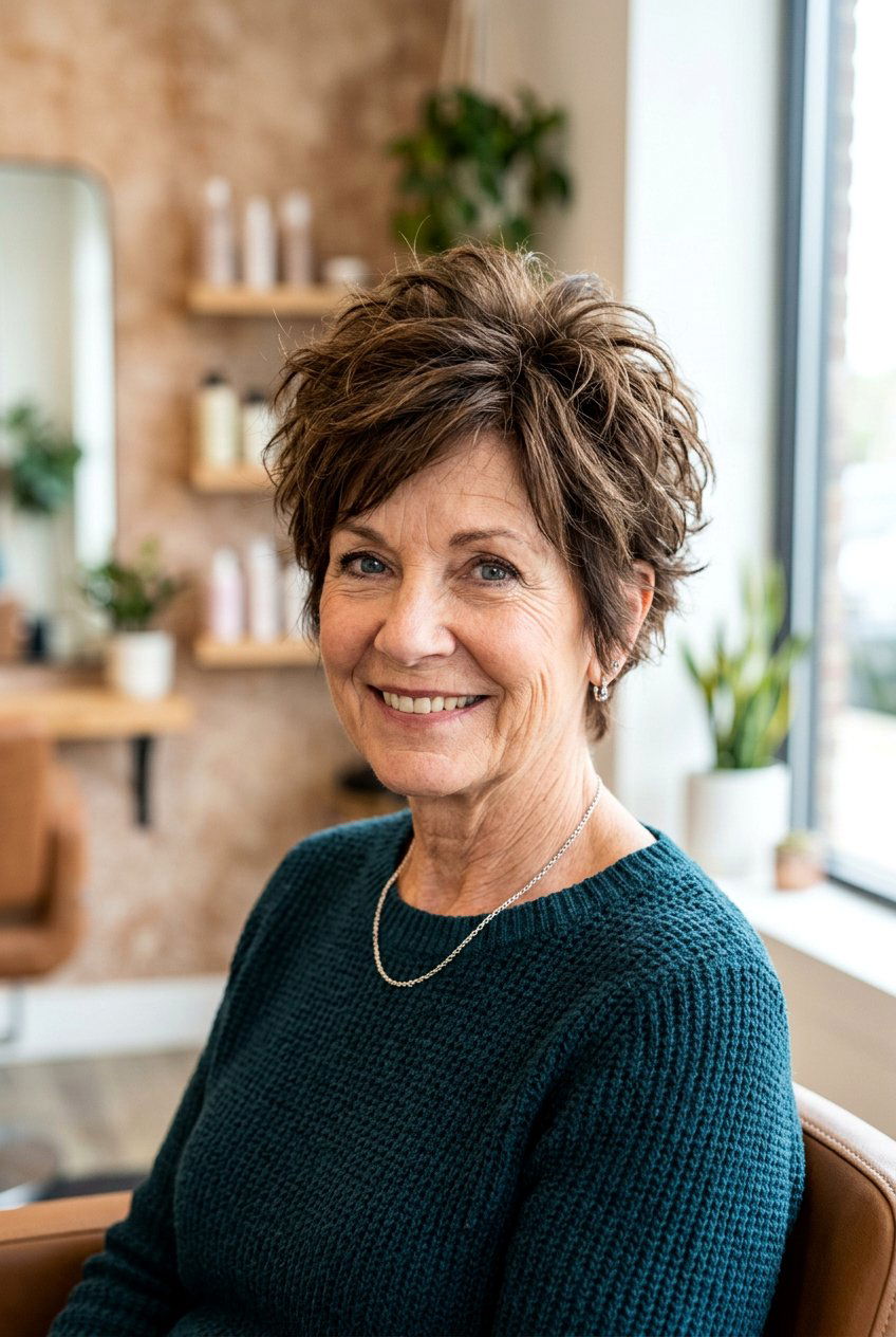 Textured Short Crop - 20 short spiky haircuts for older women - 20 short spiky haircuts for older women