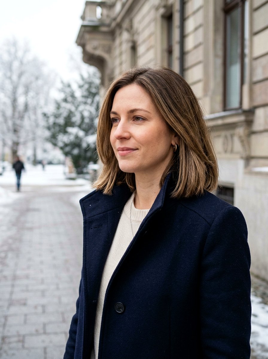 Textured Shoulder Length Blunt Cut With Layers - 20 layered shoulder length haircut with texture - 20 layered shoulder length haircut with texture