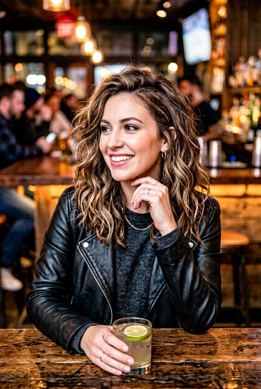 Textured Shoulder Length Waves For Girls Night - 20 girls night waves hairstyle - 20 girls night waves hairstyle