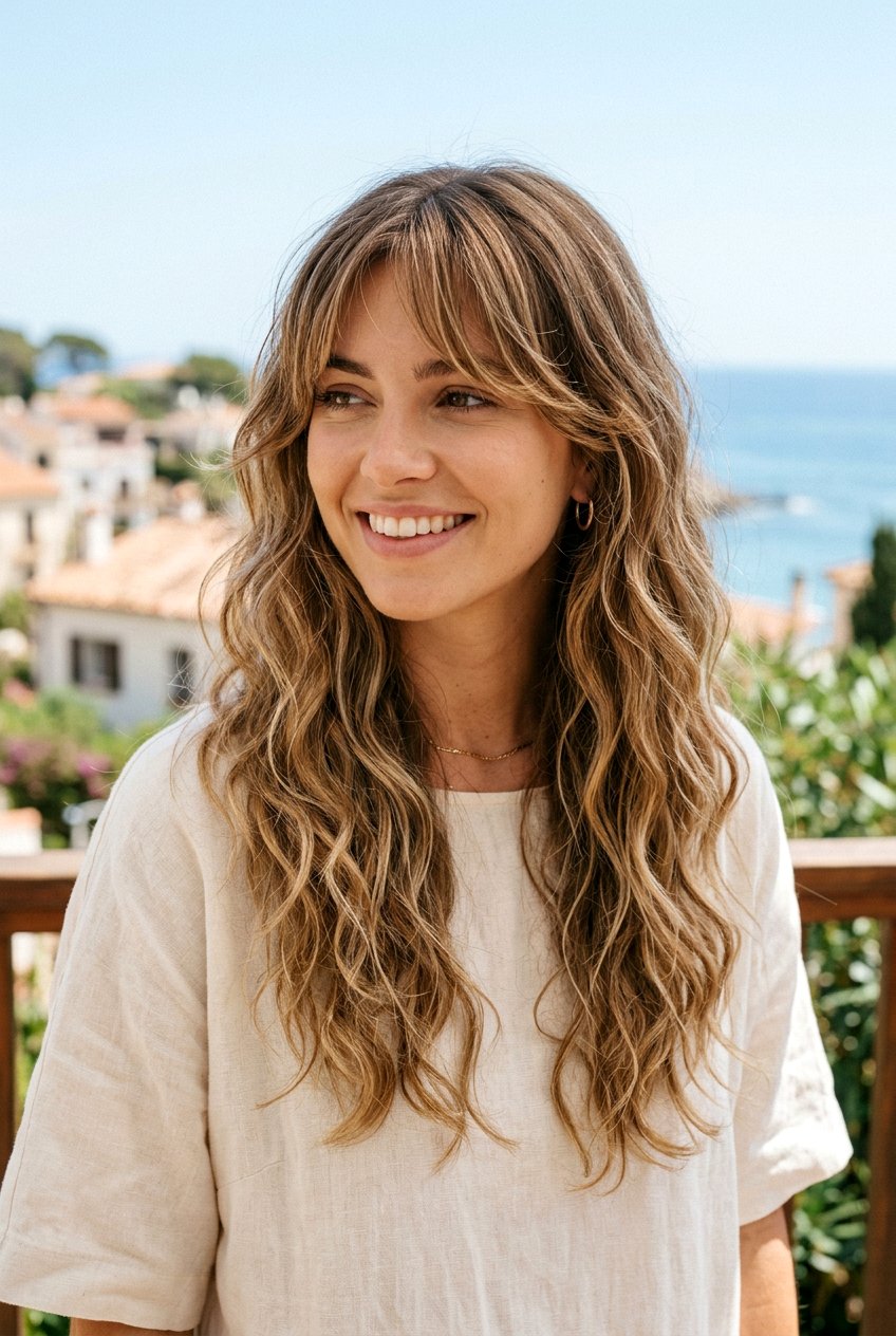 Textured Side Bangs Long Hair - 20 side bangs for long hair - 20 side bangs for long hair