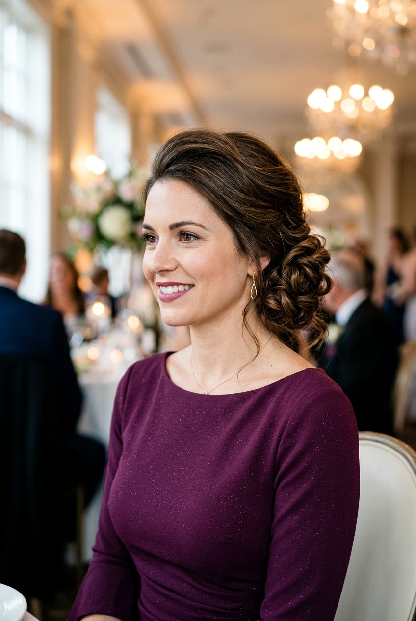 Textured Side Bun With Volume At The Crown - 20 formal wedding guest side bun - 20 formal wedding guest side bun