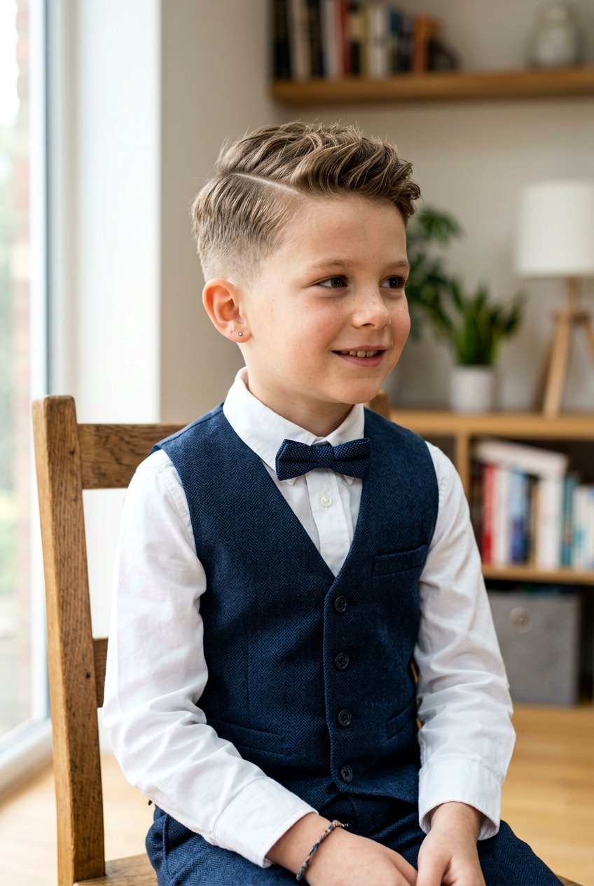 Textured Side Part - 20 boys haircut with textured layers - 20 boys haircut with textured layers