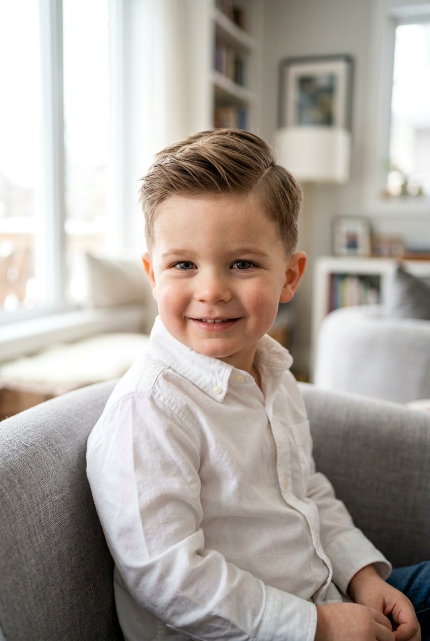 Textured Side Part - 20 first haircut ideas for boys - 20 first haircut ideas for boys