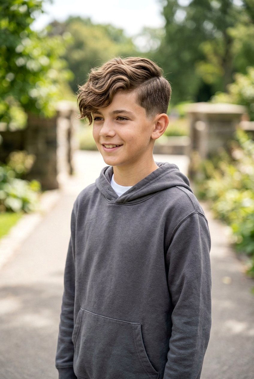 Textured Side Part Fringe - 20 boys school hairstyle with side part - 20 boys school hairstyle with side part