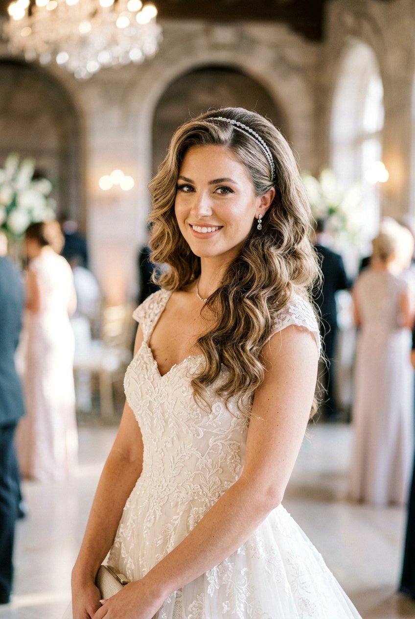 Textured Side Swept Waves With Headband - 20 prom hairstyle with side swept waves - 20 prom hairstyle with side swept waves