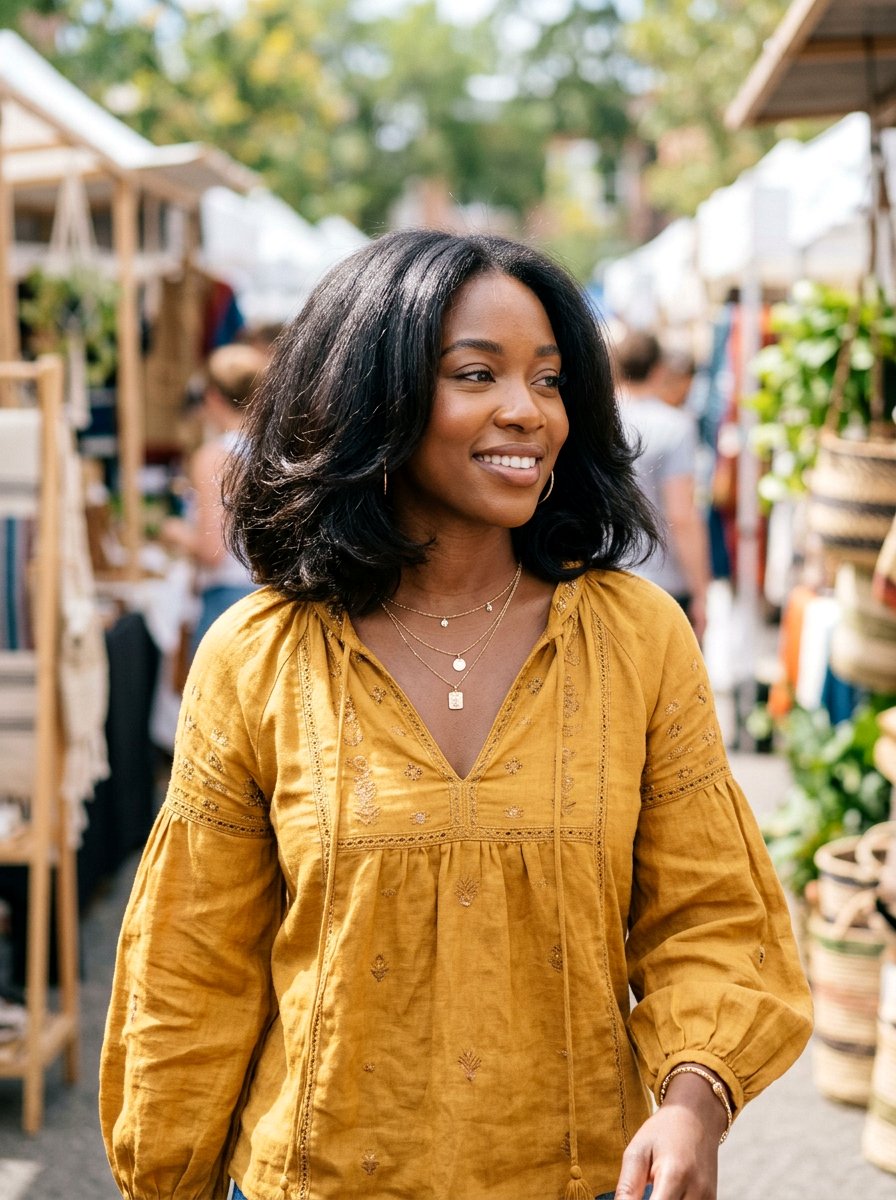 Textured Silk Press Bob - 20 silk press bob for fine hair - 20 silk press bob for fine hair