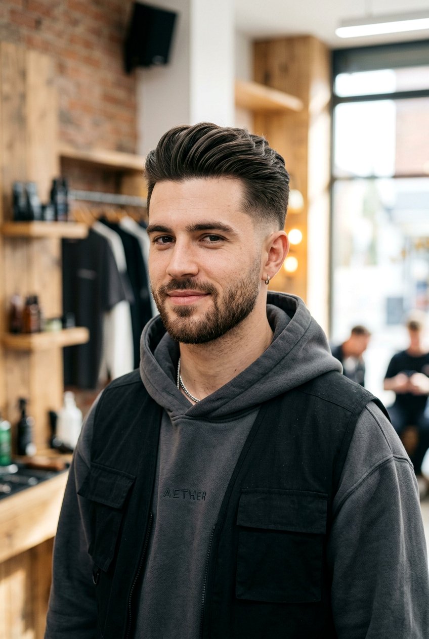 Textured Slick Back Undercut - 20 undercut with slick back men