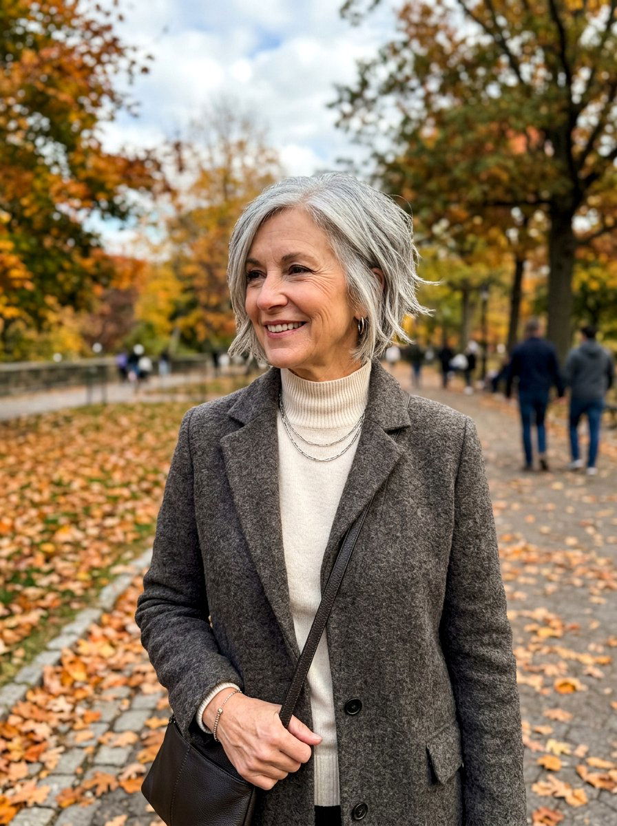 Textured Stacked Bob - 20 stacked bob for fine gray hair - 20 stacked bob for fine gray hair