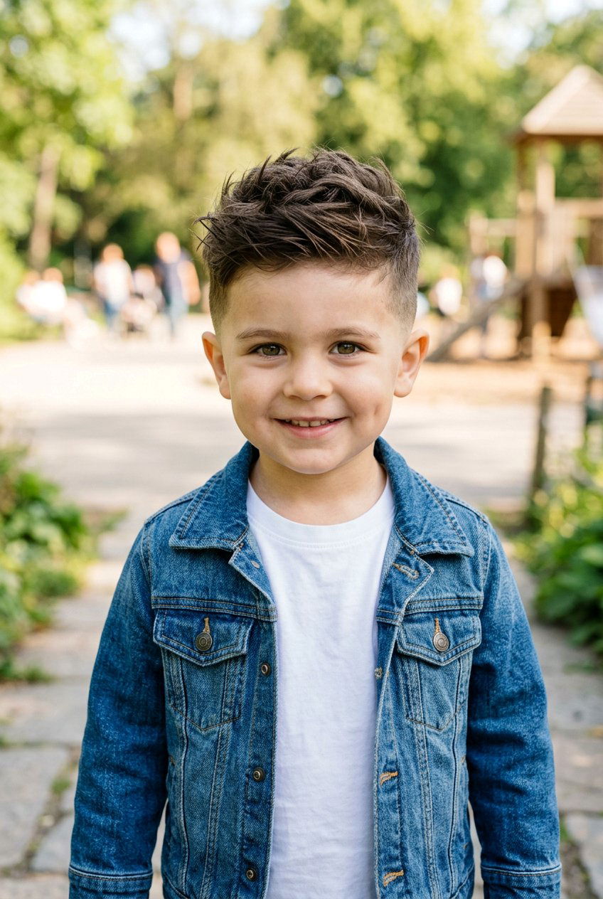 Textured Taper Fade - 20 first haircut styles for toddler boys - 20 first haircut styles for toddler boys