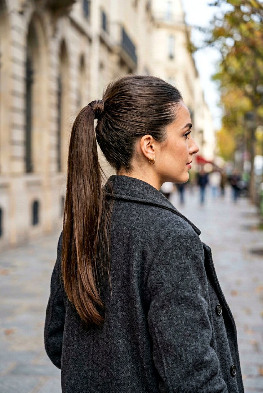 Textured Top Ponytail - 20 clean girl middle part ponytail - 20 clean girl middle part ponytail