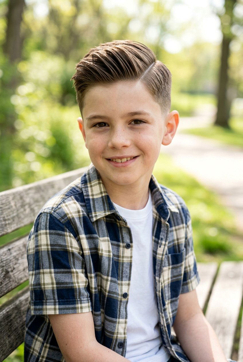 Textured Top Slick Side Part - 20 boys haircut with slick side part - 20 boys haircut with slick side part