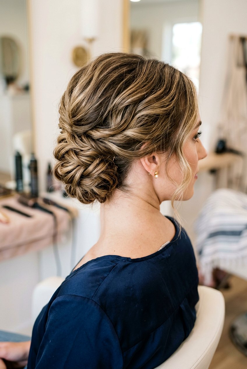 20 Elegant Textured Updo Hairstyles for Any Special Event