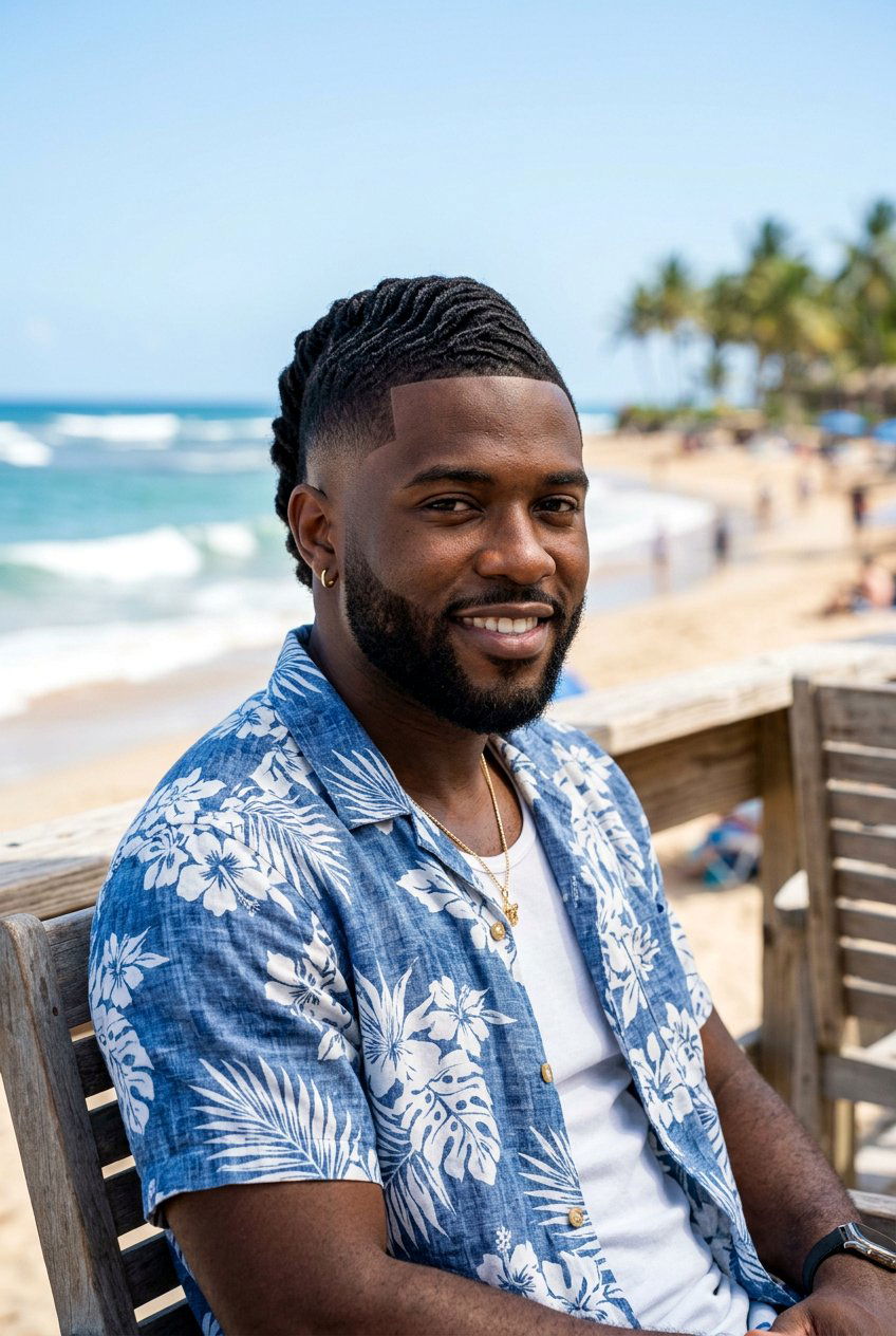 Textured Wave Burst Fade Mohawk - 20 burst fade mohawk men curly hair - 20 burst fade mohawk men curly hair