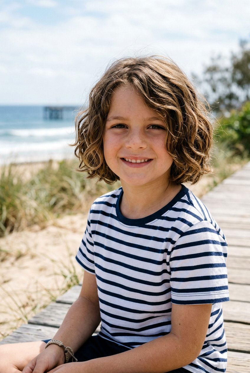 Textured Wavy Bob - 20 boys haircut for curly wavy hair - 20 boys haircut for curly wavy hair