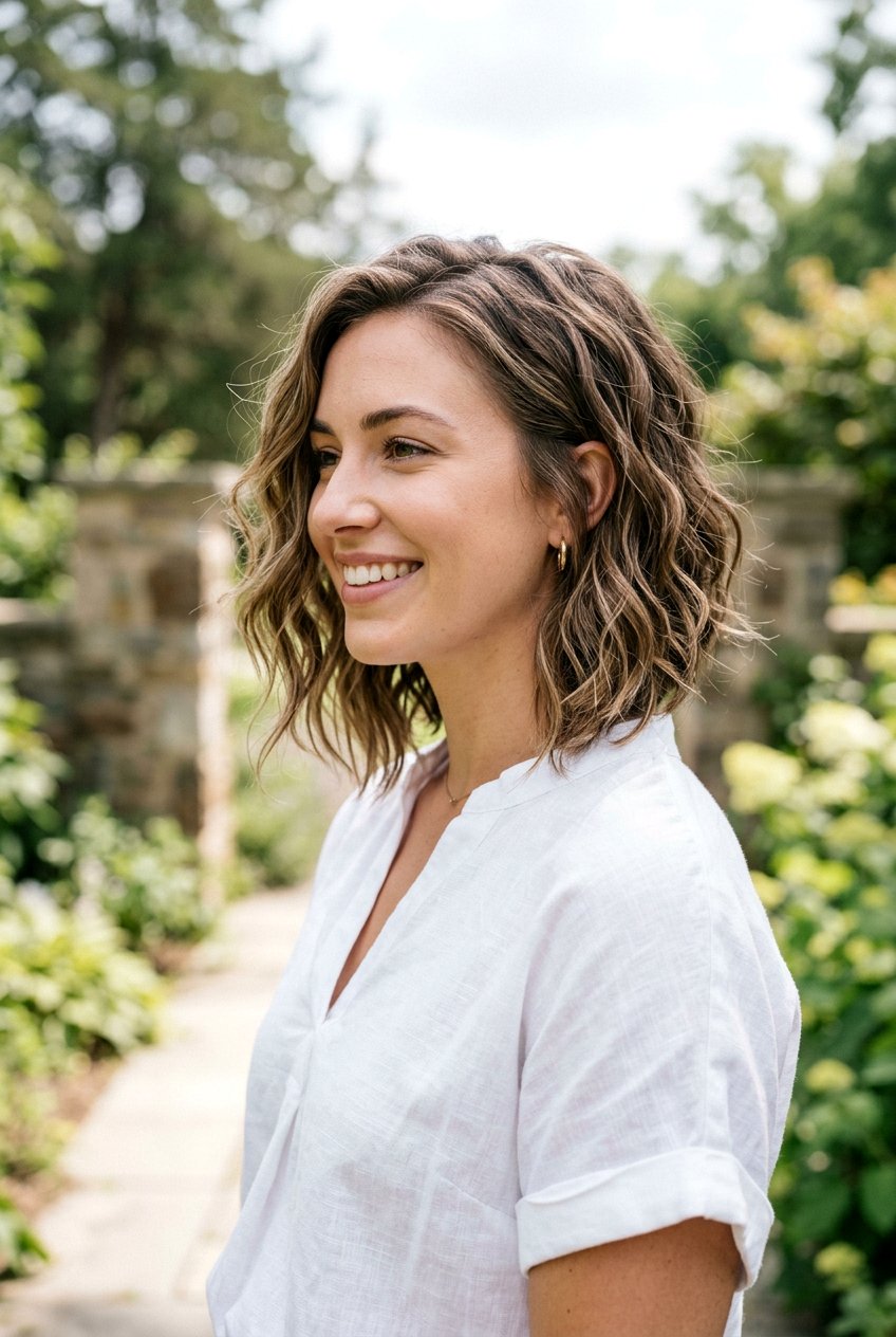 Textured Wavy Bob Haircut For Air Dry - 20 air dry wavy haircut for women - 20 air dry wavy haircut for women