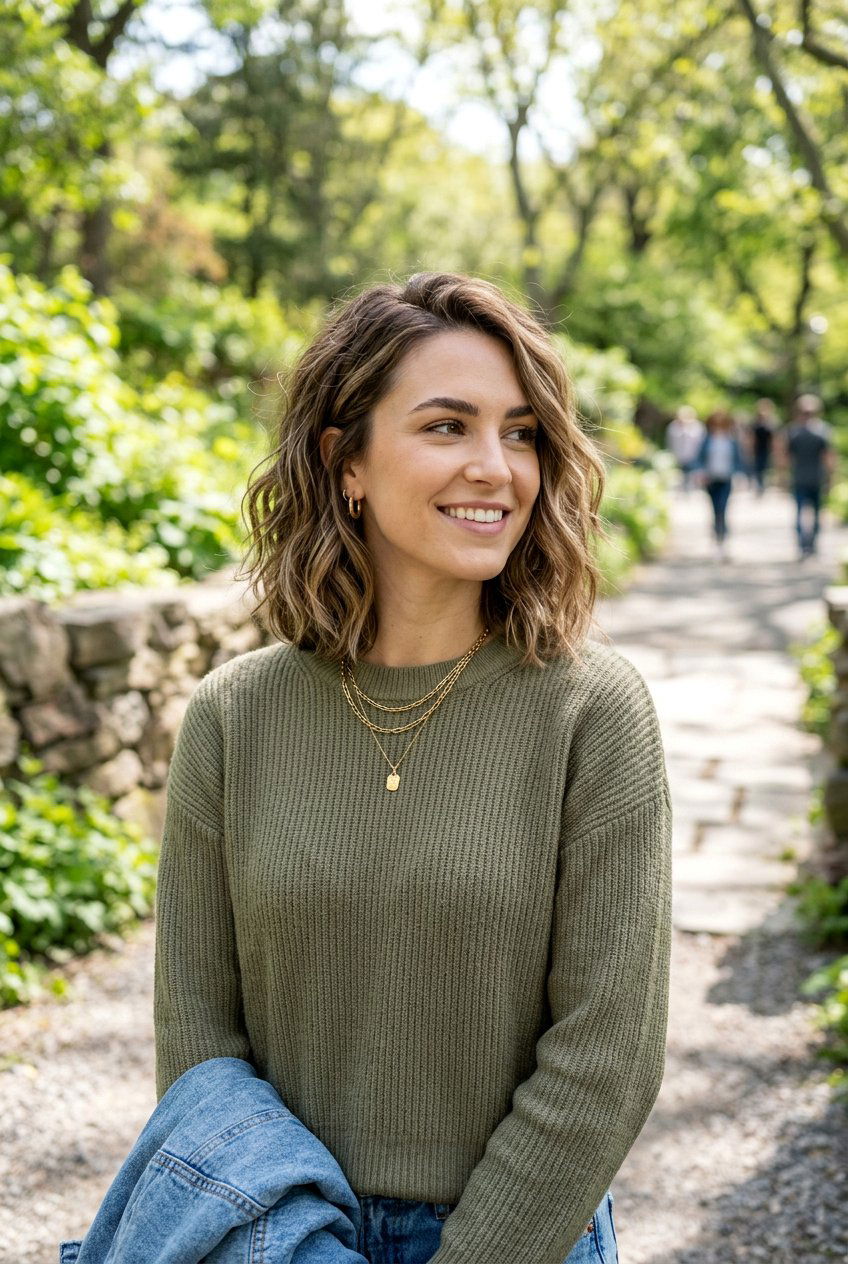 Textured Wavy Lob Haircut - 20 wavy lob haircut - 20 wavy lob haircut