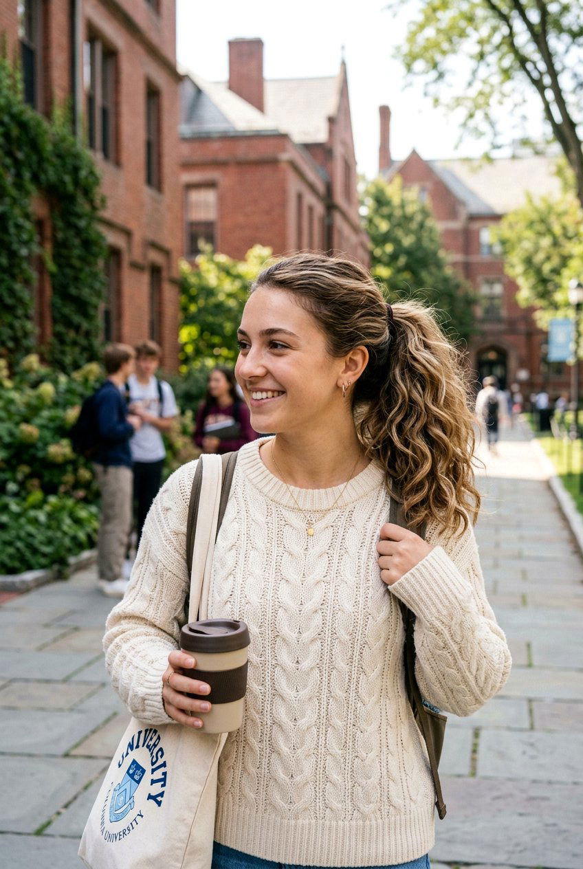 Textured Wavy Ponytail For College - 20 campus ponytail hairstyle - 20 campus ponytail hairstyle