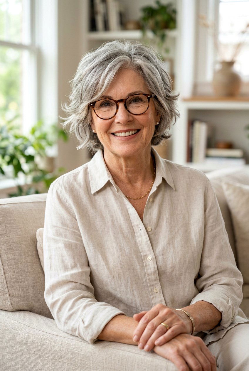 Textured Wedge For Seniors - 20 modern wedge for women with glasses - 20 modern wedge for women with glasses