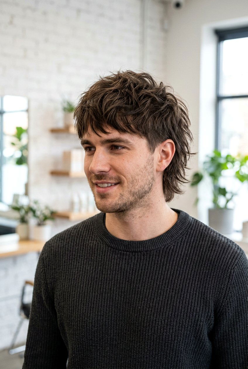 Textured Wolf Cut - 20 wolf cut men - 20 wolf cut men