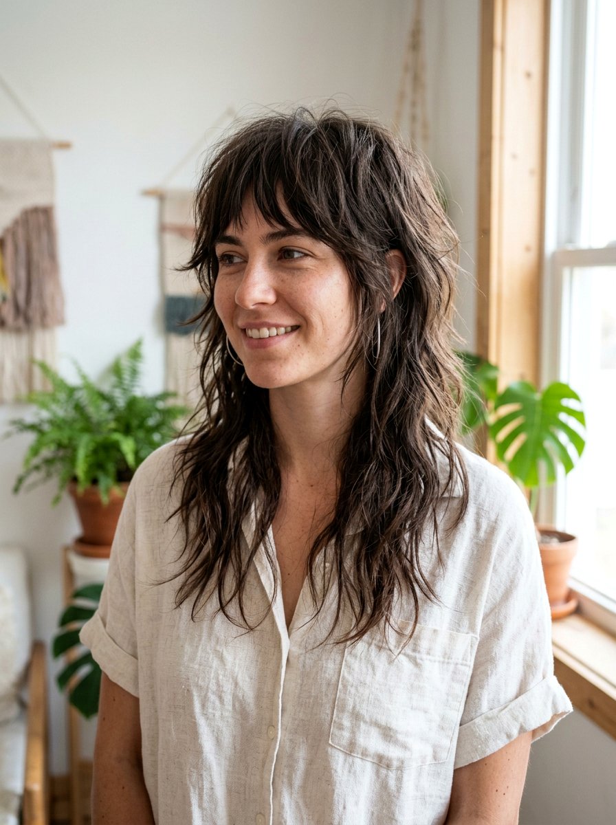 Textured Wolf Cut - 20 trendy wolf cut 2026 - 20 trendy wolf cut 2026