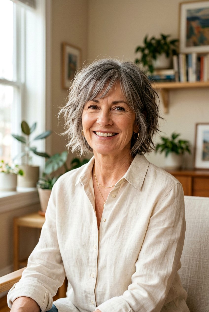 Textured Wolf Cut Bob - 20 soft wolf cut for mature women - 20 soft wolf cut for mature women