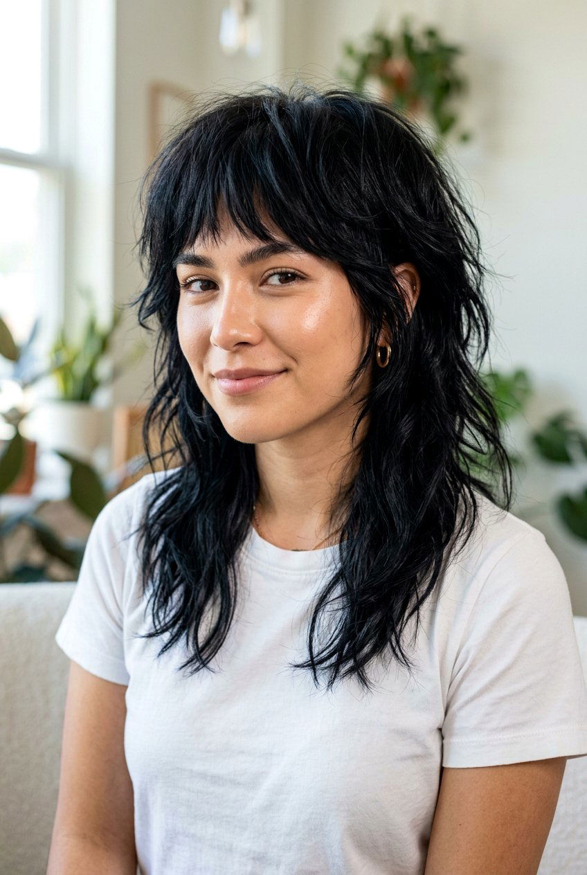 Textured Wolf Cut For Thick Hair - 20 wolf cut for women over 40 - 20 wolf cut for women over 40