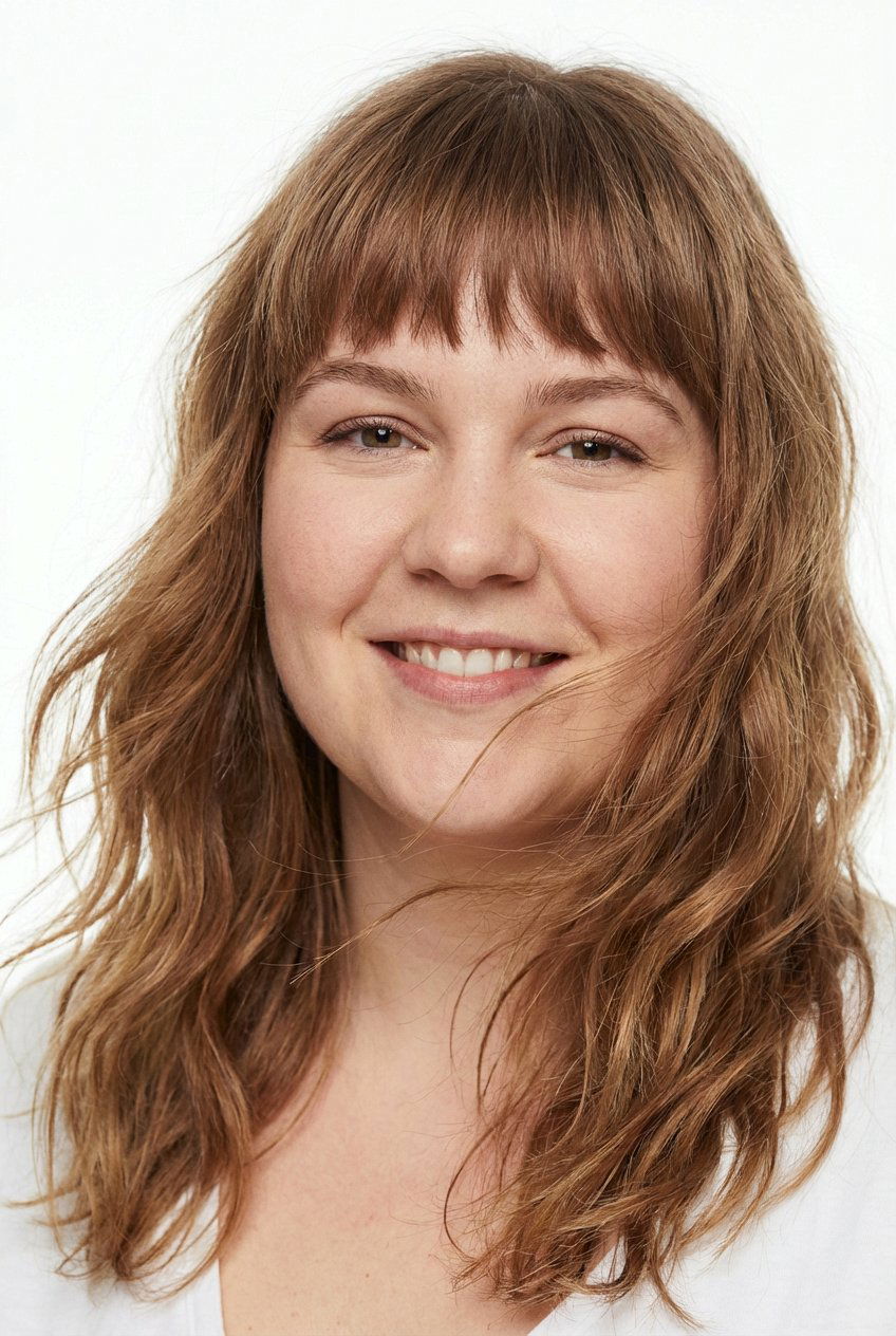 Textured bangs - 20 bangs for round face - 20 bangs for round face