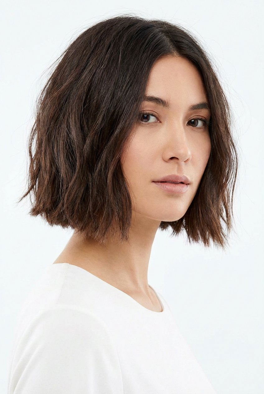 Textured blunt bob - 20 short layered haircuts - 20 short layered haircuts