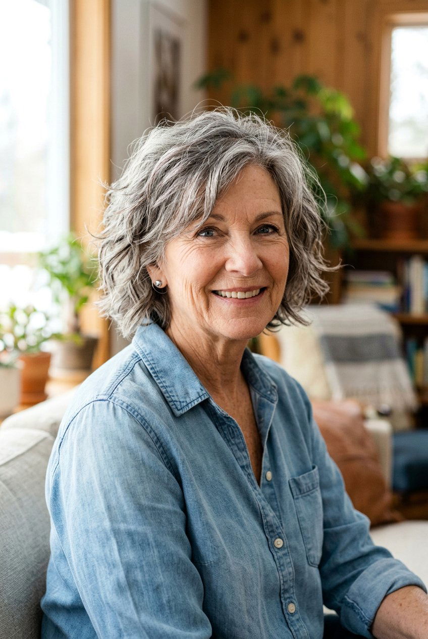 Textured chin length bob - 20 elegant chin length bob for older women - 20 elegant chin length bob for older women