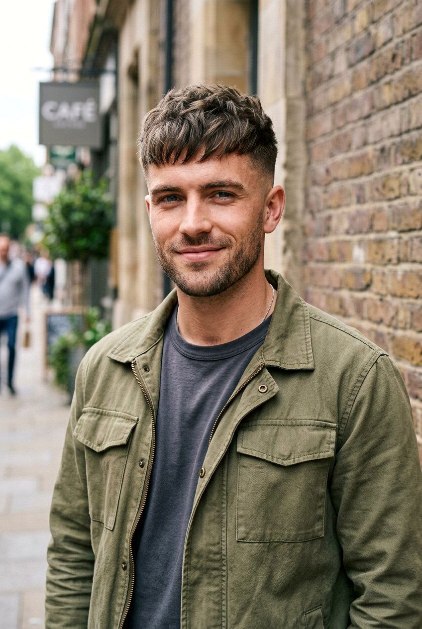 Textured crop haircut for men - 20 mens haircut for thick straight hair - 20 men’s haircut for thick straight hair