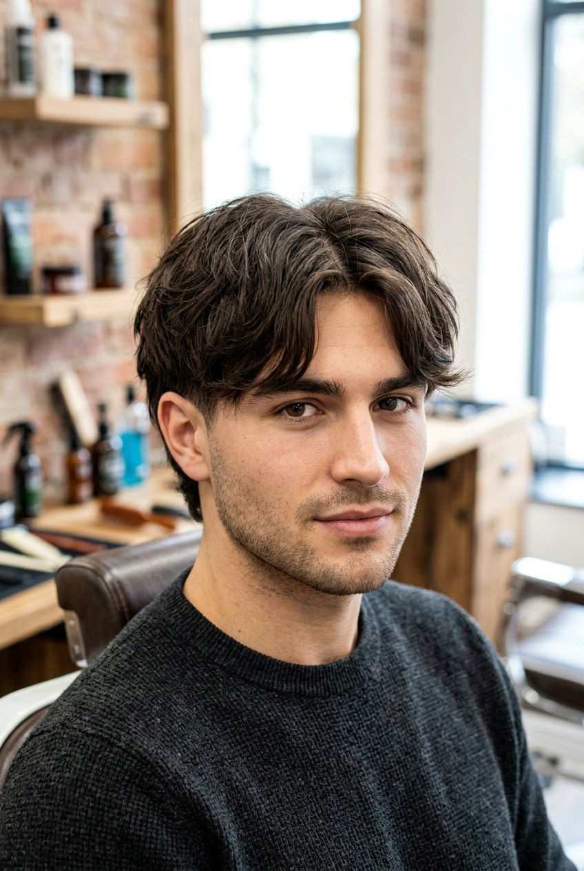 Textured curtain haircut - 20 curtain haircut for men - 20 curtain haircut for men