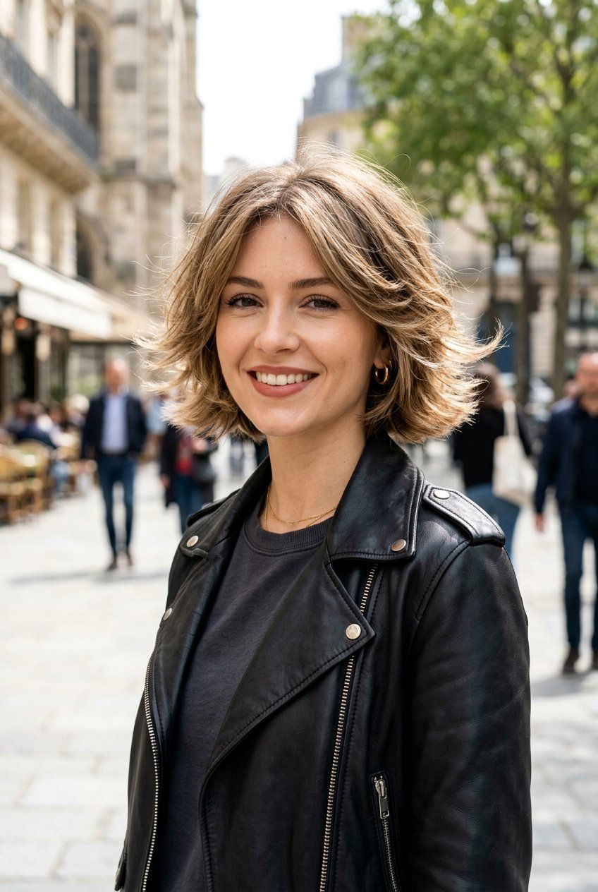 Textured feathered bob fine hair - 20 feathered layers for fine hair women - 20 feathered layers for fine hair women