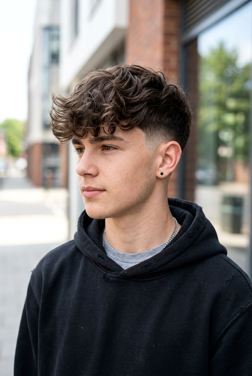 Textured fringe with drop fade - 20 textured fringe for teenage boys - 20 textured fringe for teenage boys