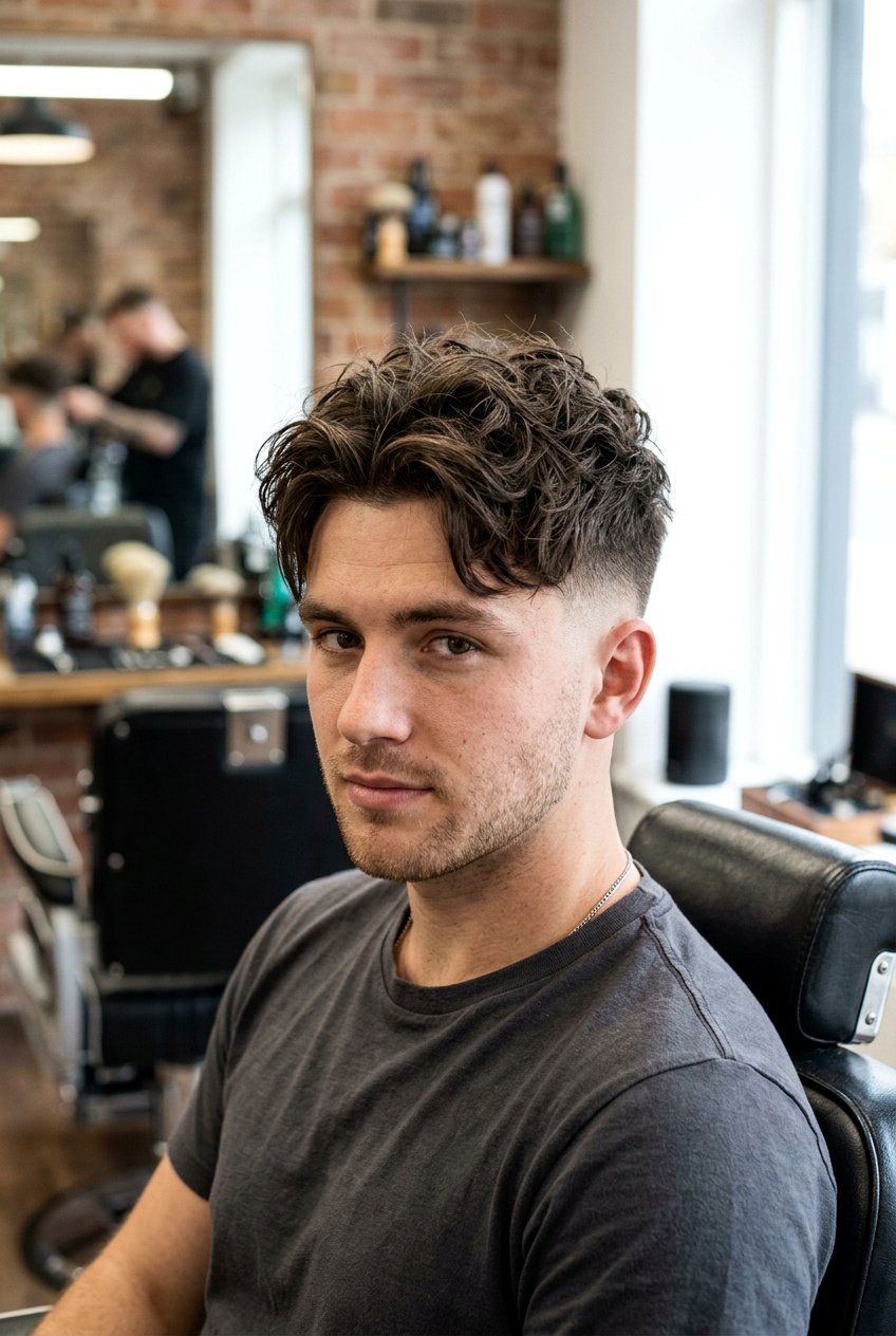 Textured middle part fade - 20 middle part haircut men - 20 middle part haircut men